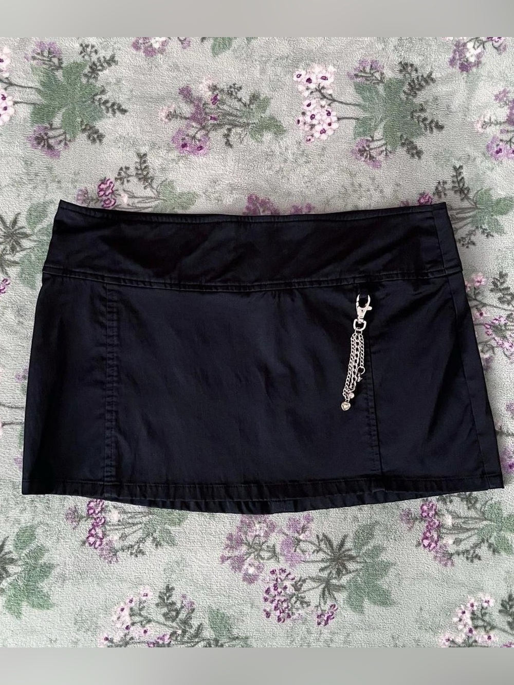 Vintage Wet Seal Y2K Black Micro Mini Charm Skirt 🖤✨